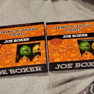 Vintage Set 2 Halloween Pumpkin String Lights/ Joe Boxer Kmart